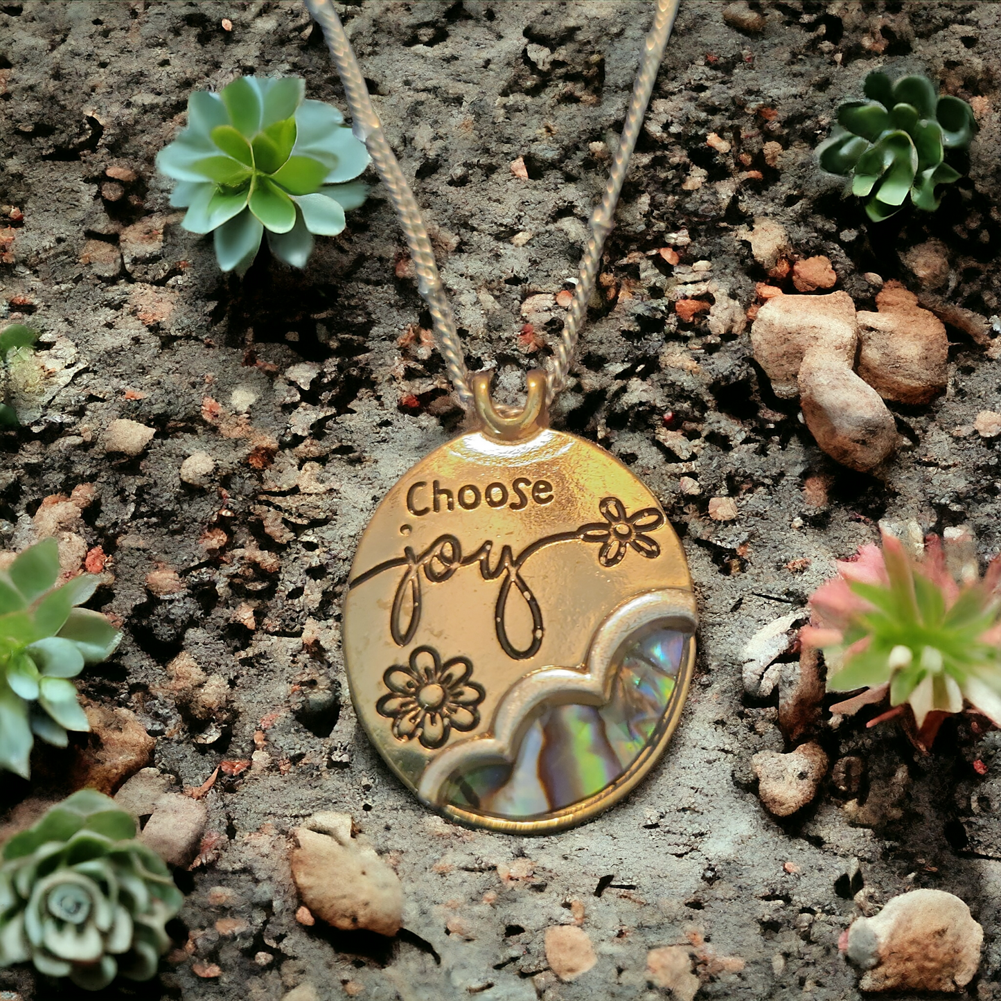 Choose Joy Abalone Necklace - Beauty by Dani