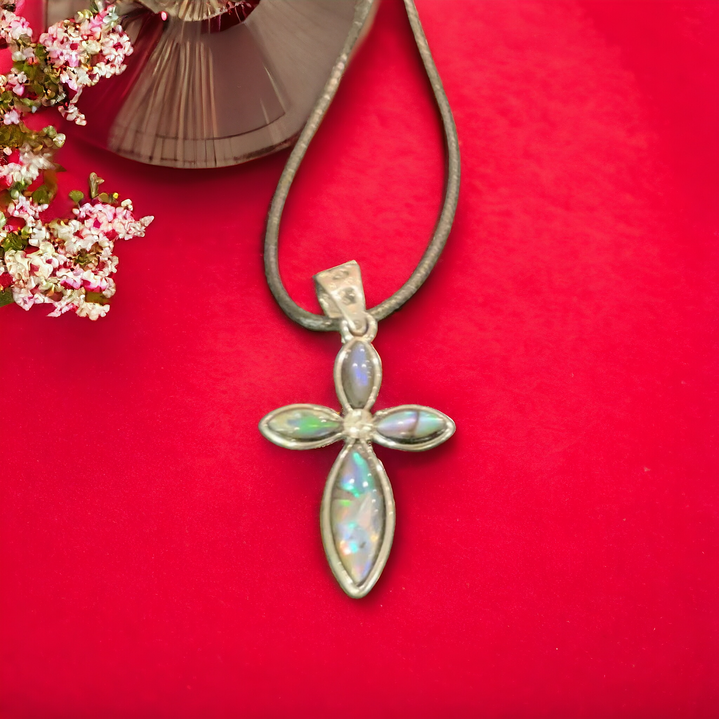 Abalone Cross Necklace