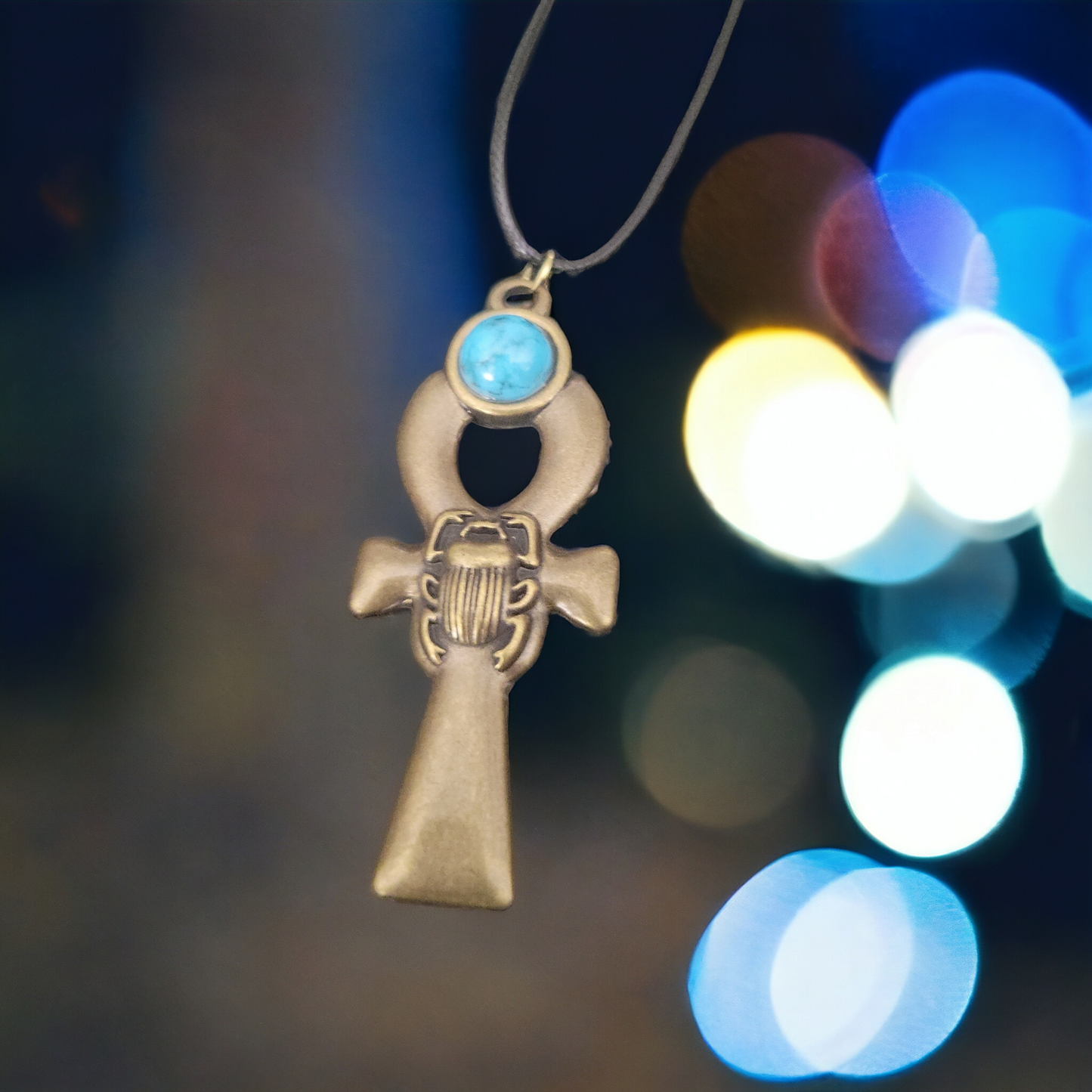 Ankh with Turquoise Necklace - Beauty by Dani