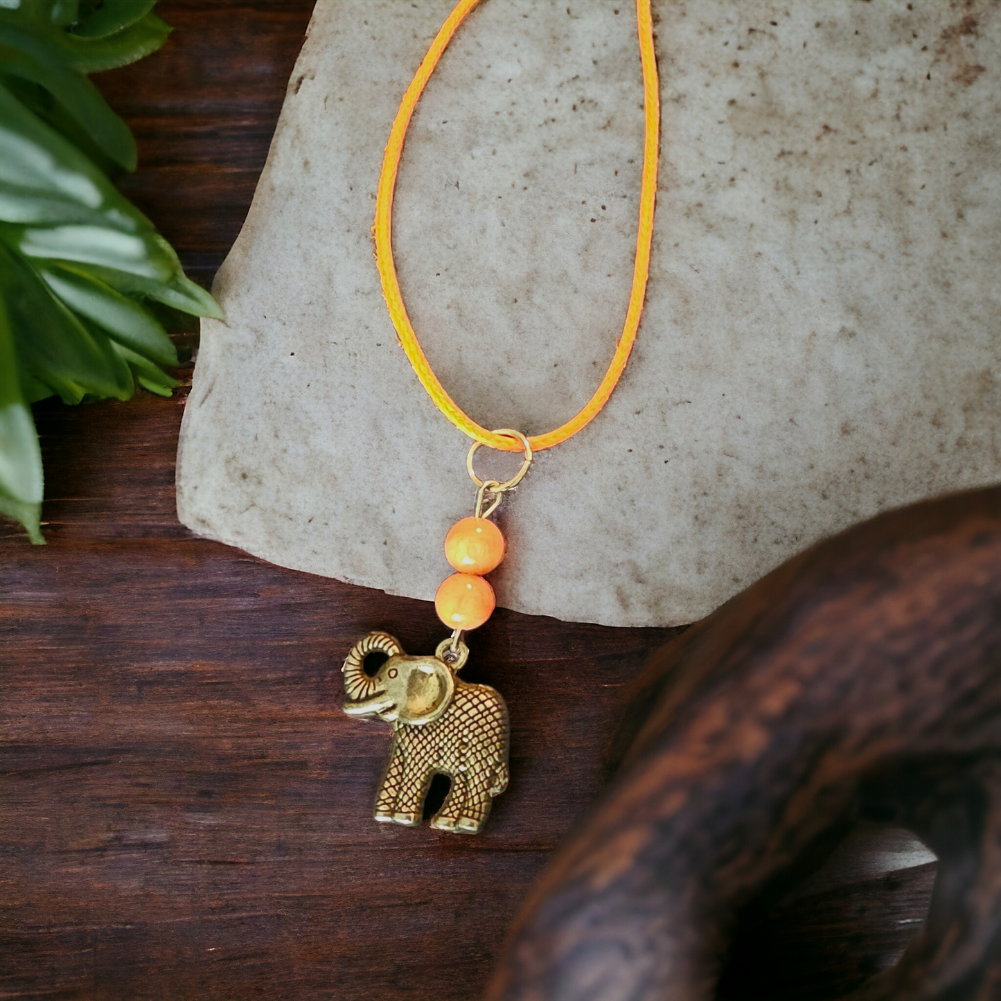 Jasper Elephant Necklace - Beauty by Dani