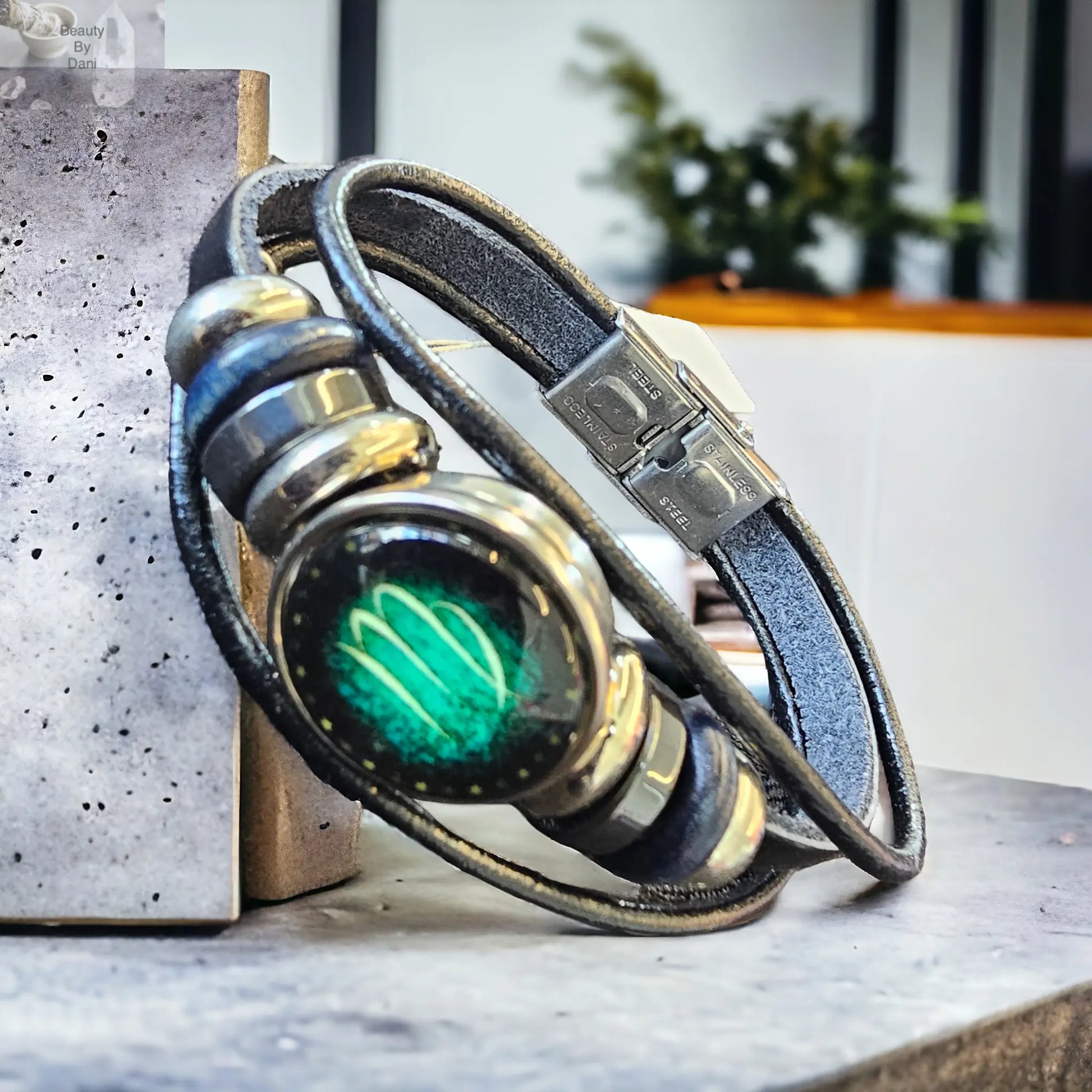 Leather Zodiac Bracelet - Beauty by Dani