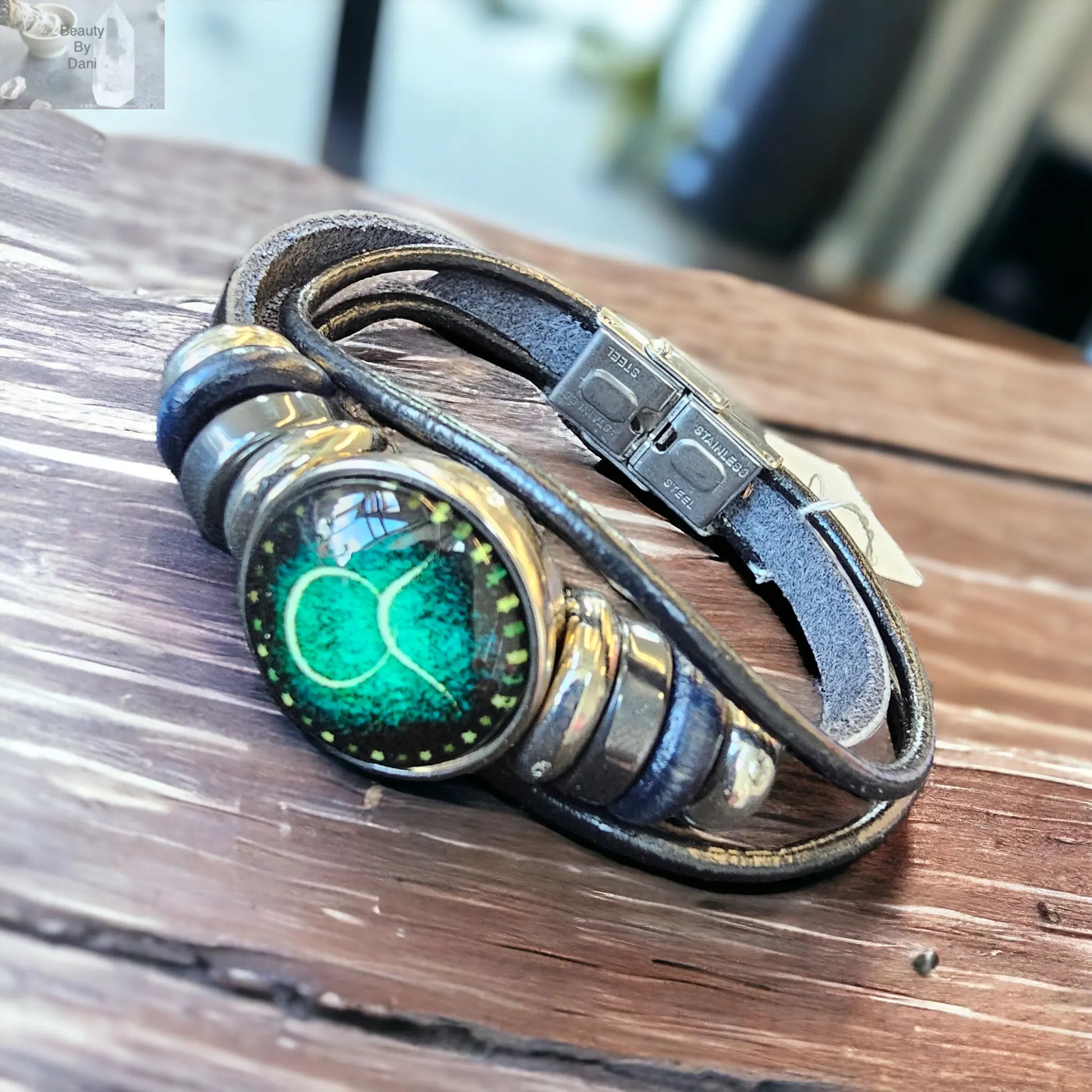 Leather Zodiac Bracelet - Beauty by Dani