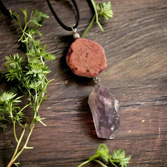 Amethyst and Jasper Necklace - Beauty by Dani