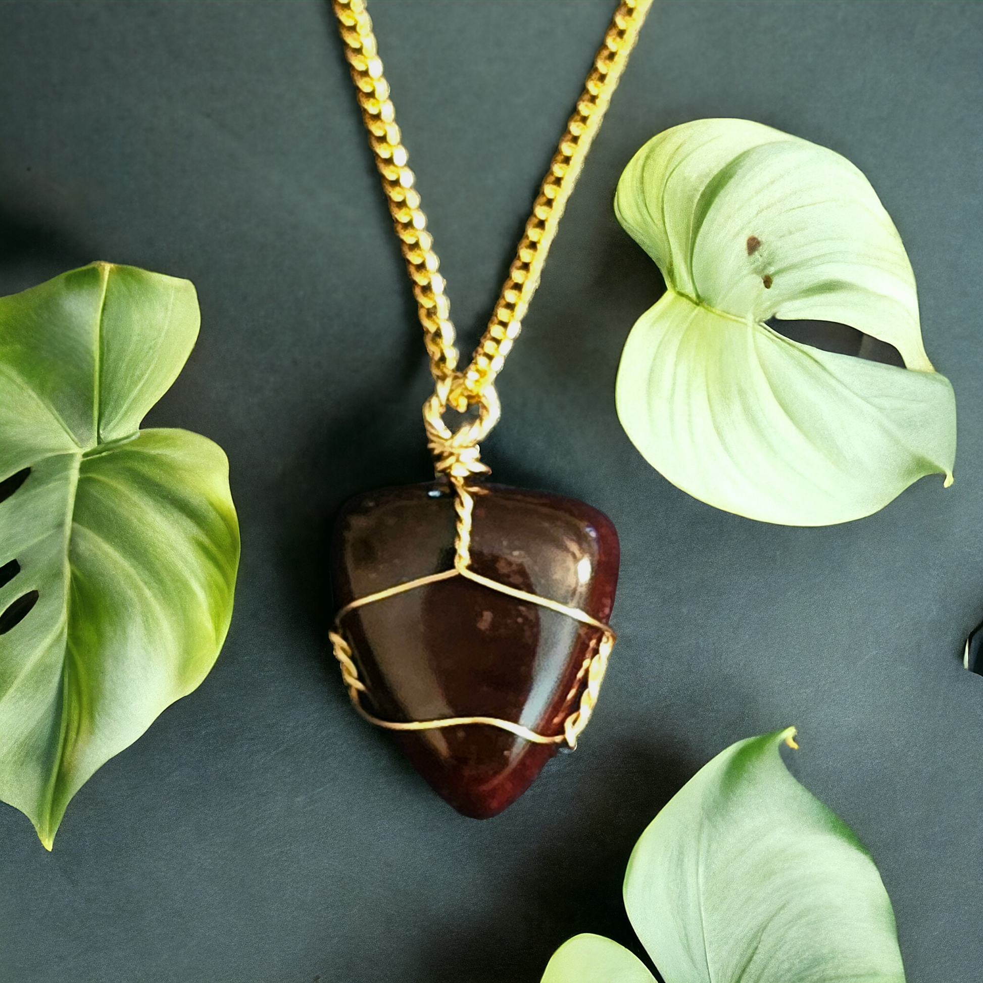 Red Tiger's Eye Necklace - Beauty by Dani