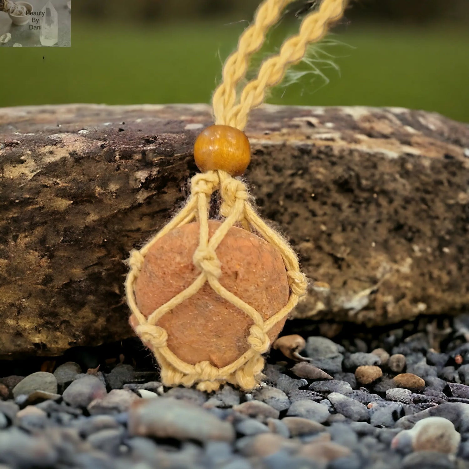 Carnelian Pendant Necklace (0240) - Beauty by Dani