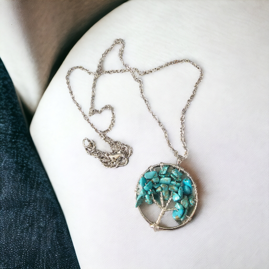 Turquoise Tree of Life Necklace