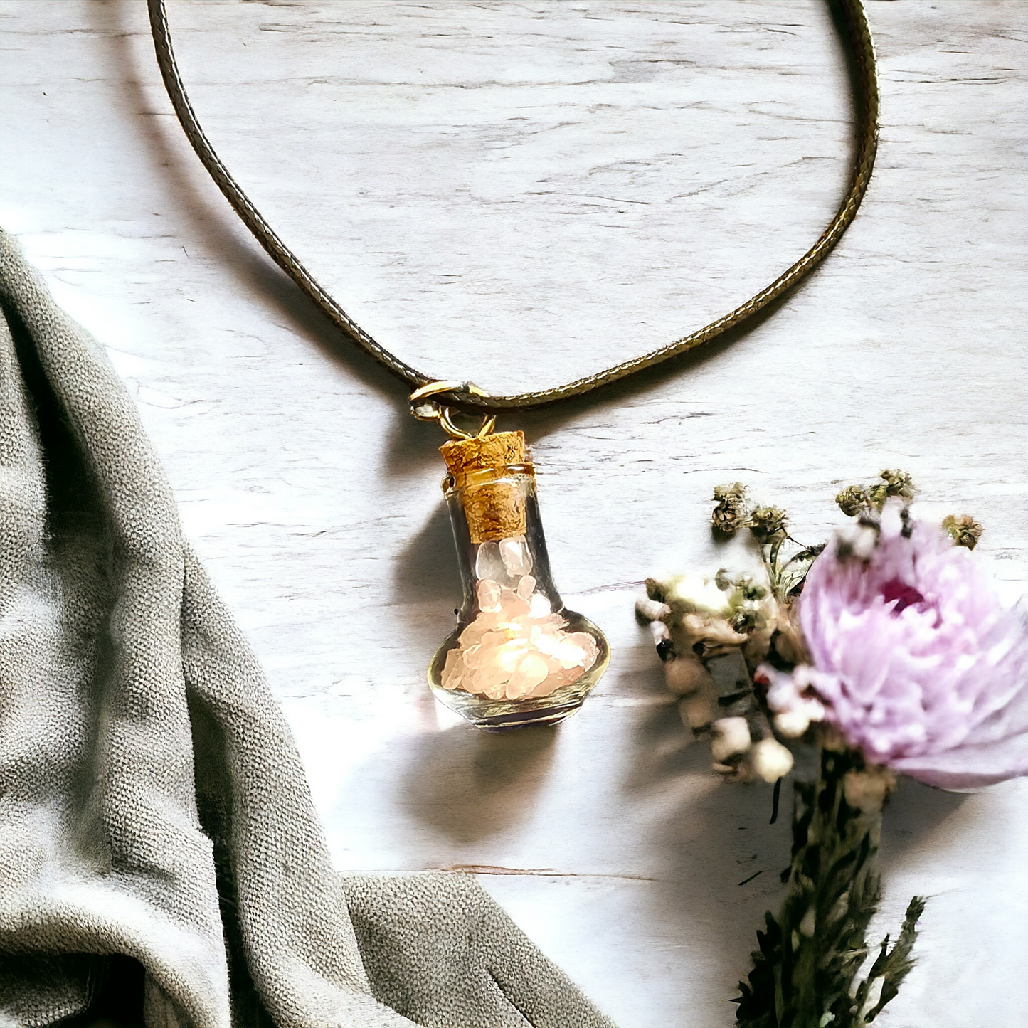 Rose Quartz Necklace - Beauty by Dani