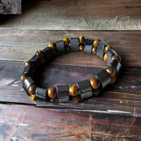 Hematite and Tiger's eye bracelet - Beauty by Dani