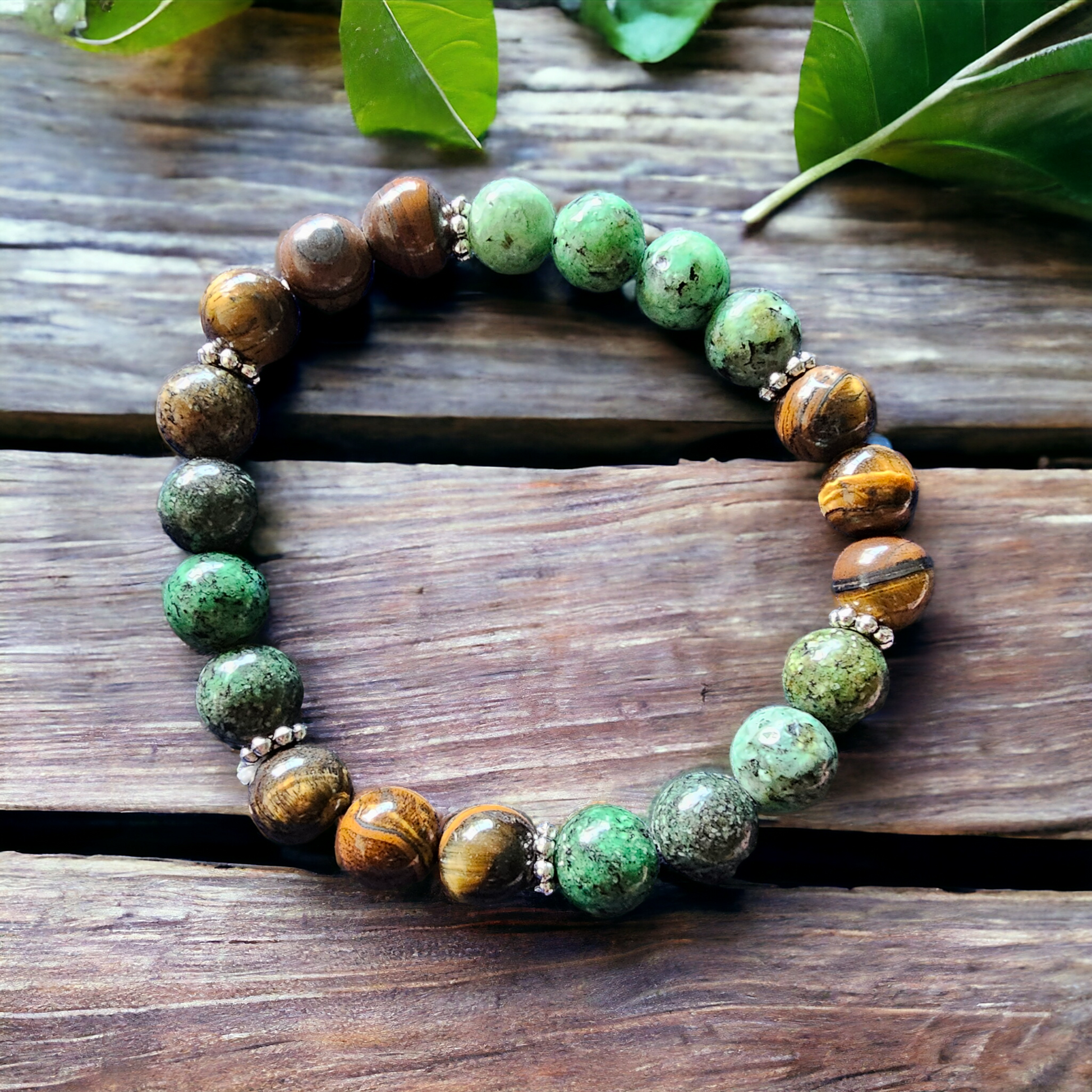 Jasper and Tiger's Eye Bracelet - Beauty by Dani