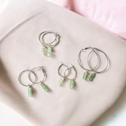 Aventurine Earrings and Necklace - Beauty by Dani