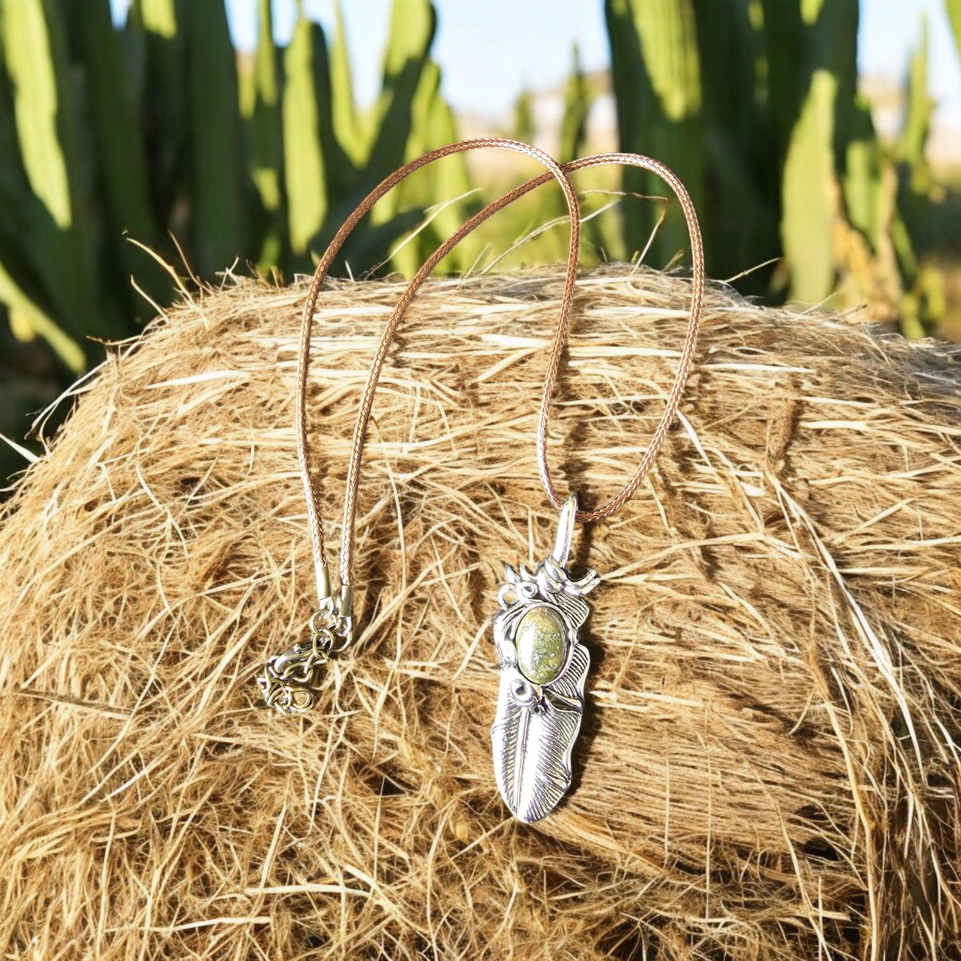 Feather Gem Necklace - Beauty by Dani