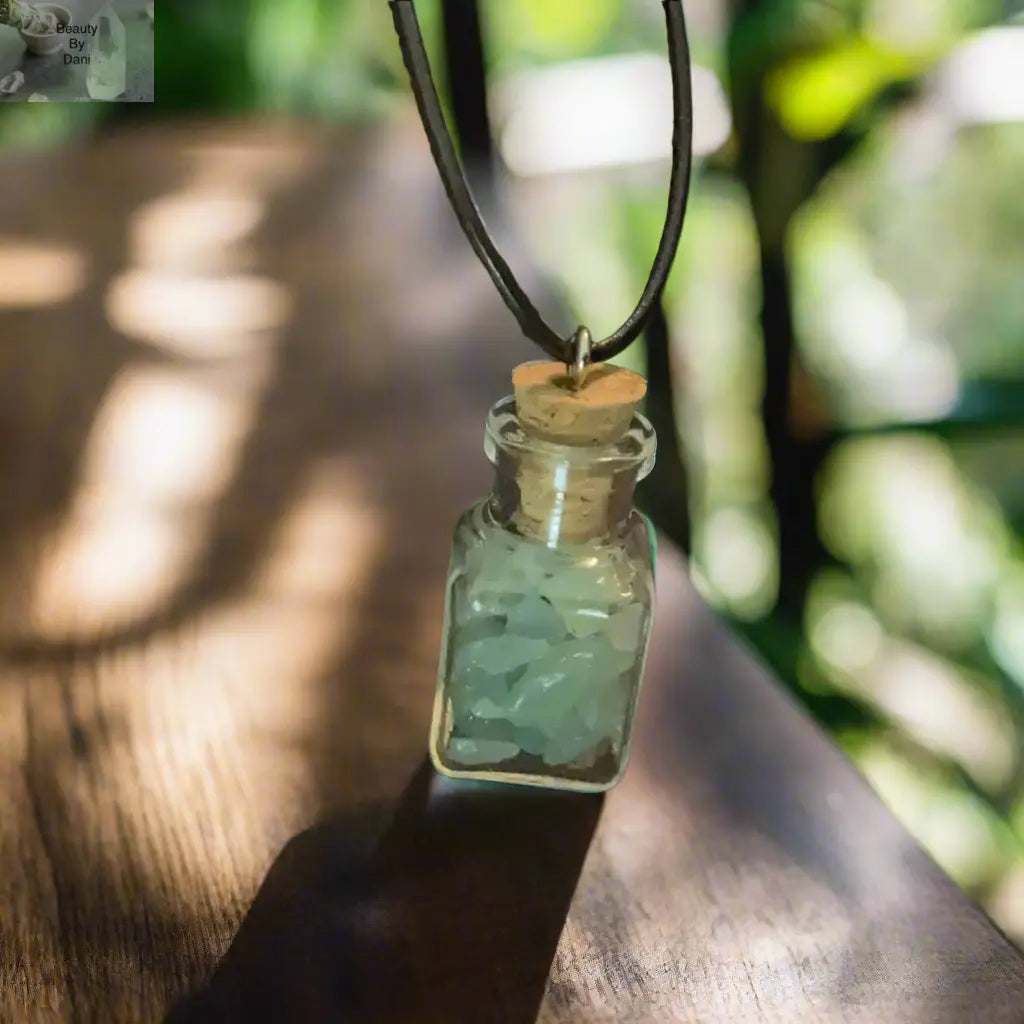 Aventurine in a Bottle Necklace Beauty by Dani Gems and More
