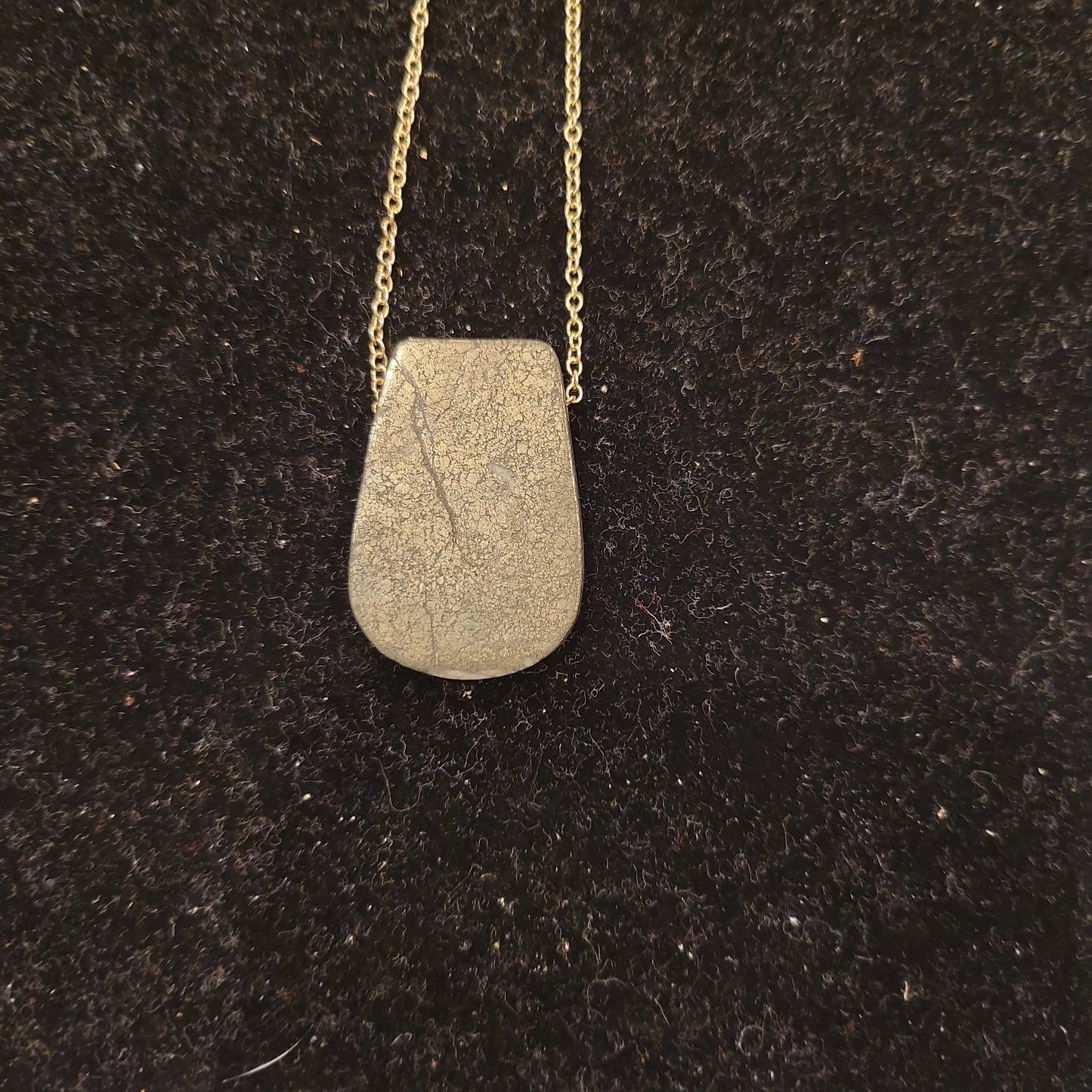 Pyrite Pendant Necklace (0750)