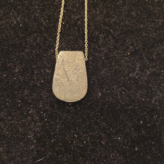 Pyrite Pendant Necklace (0750)