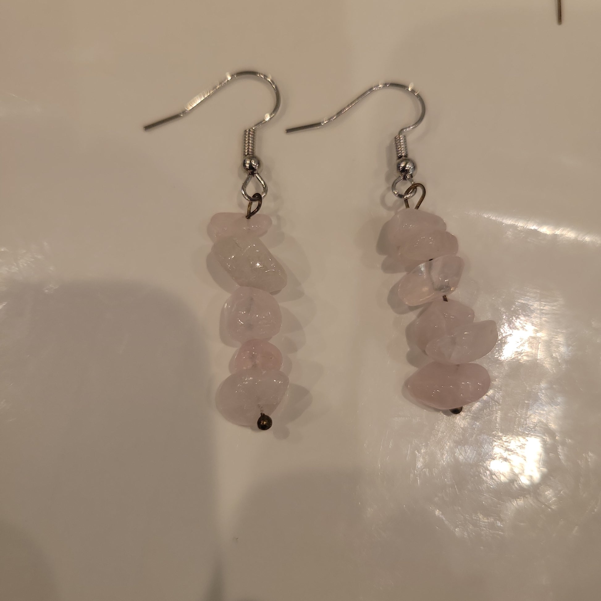 Rose Quartz Earrings (0216) - Beauty by Dani