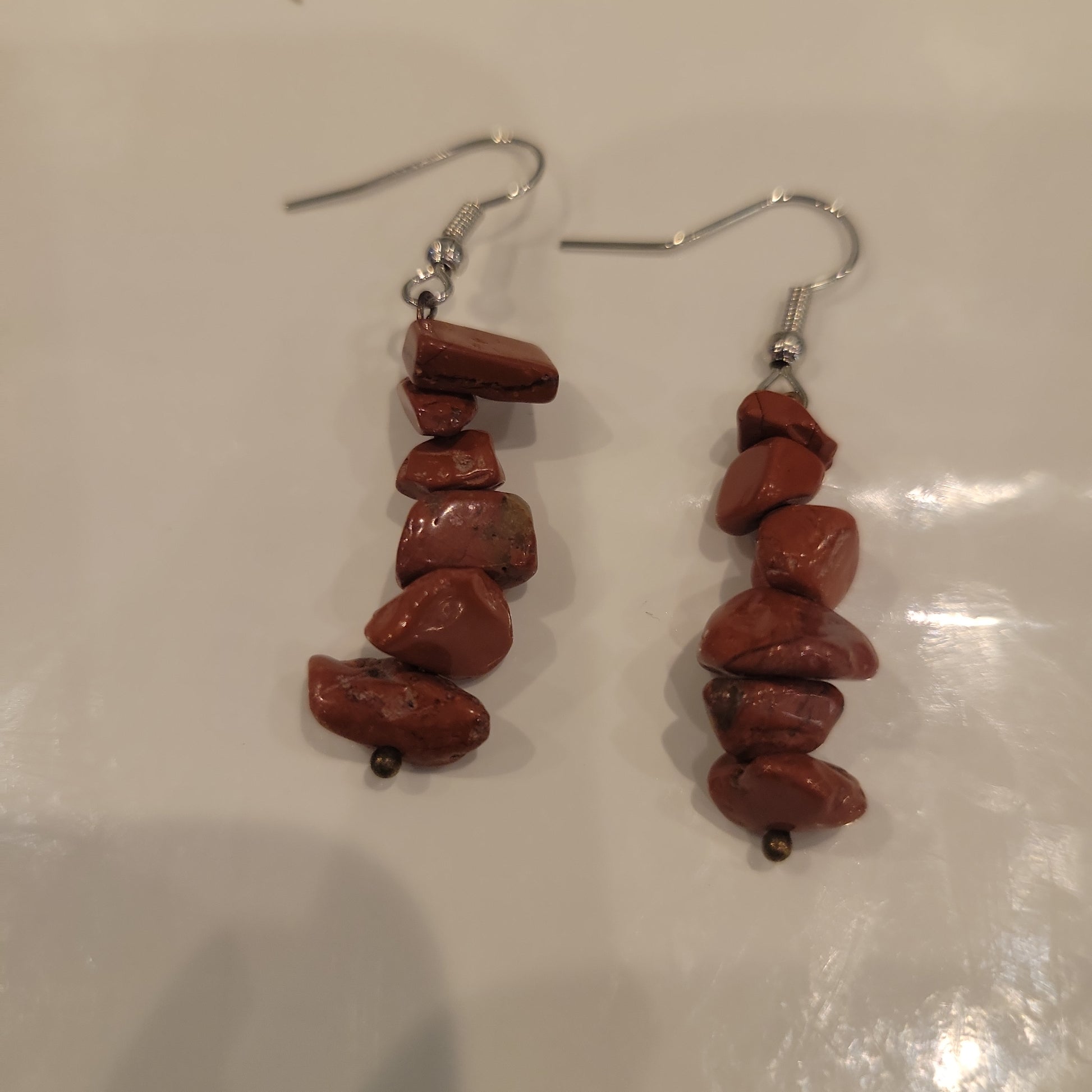 Red Jasper Earrings (0824) - Beauty by Dani