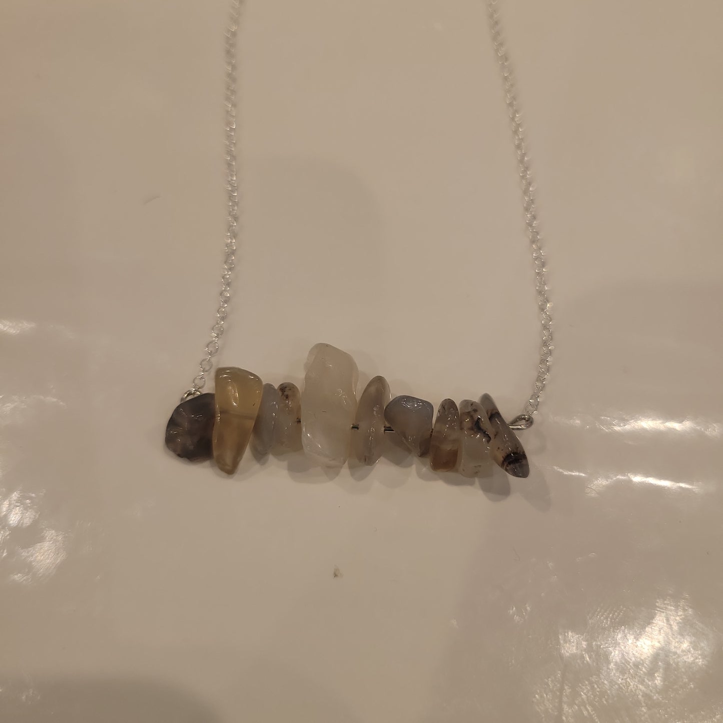 Grey Agate Necklace (0064)