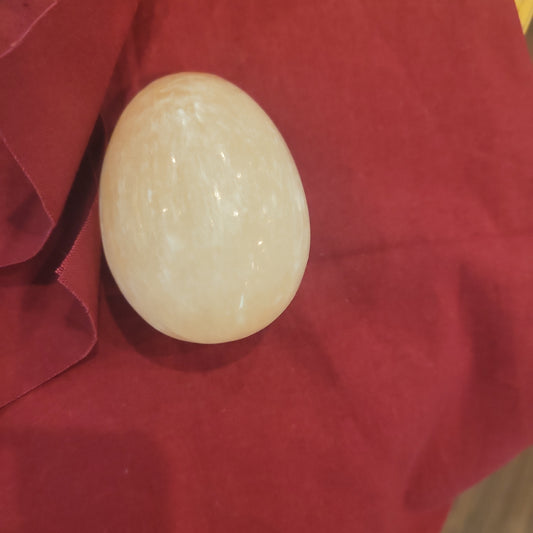 Selenite Peach Egg - Beauty by Dani