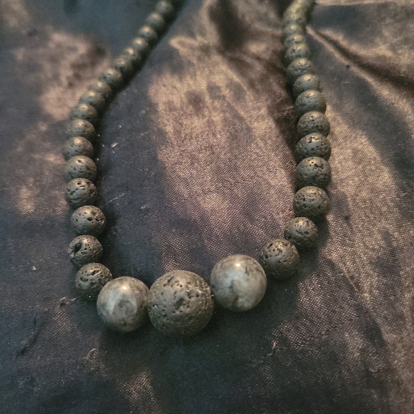 Lava and Labradorite Necklace - Beauty by Dani