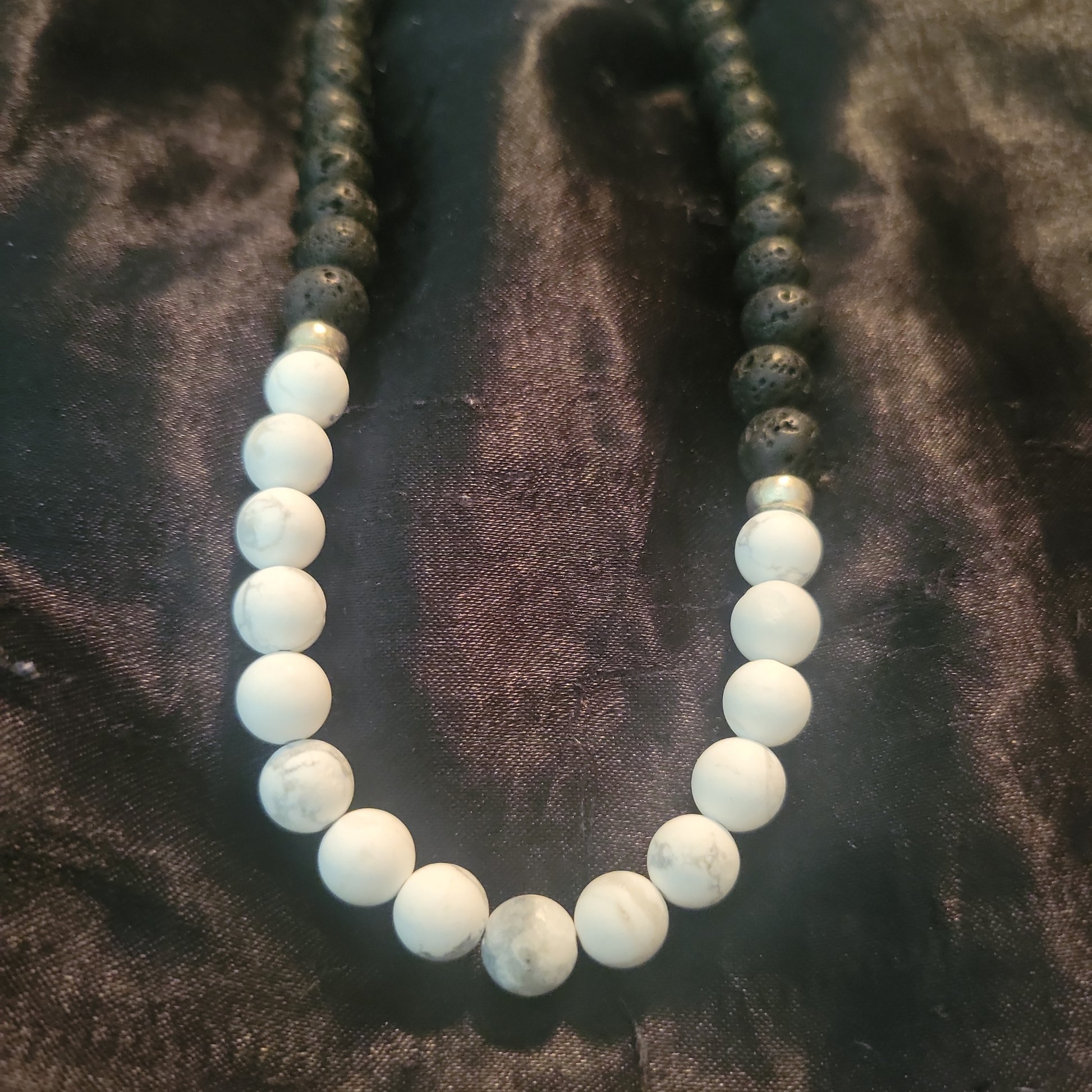 Lava and Magnesite Necklace - Beauty by Dani