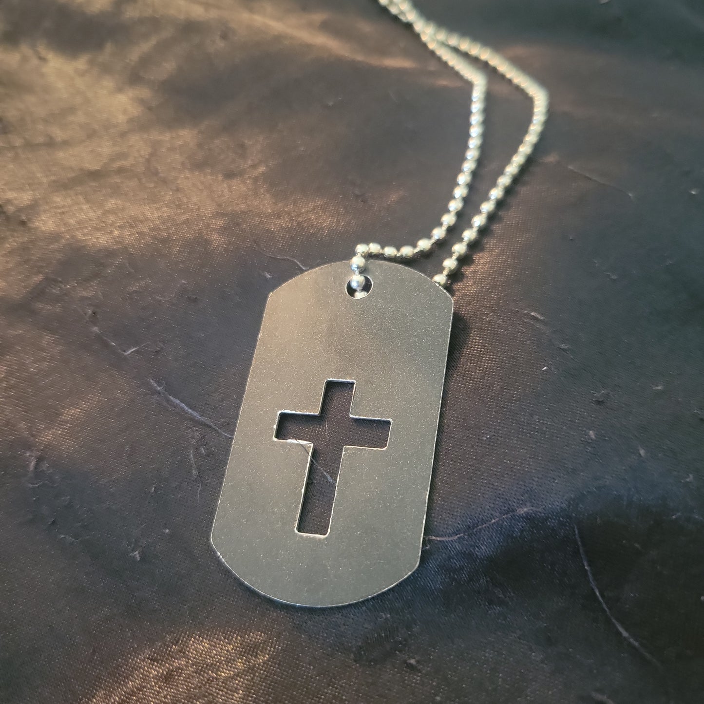 Cross Dog Tag Necklace - Beauty by Dani