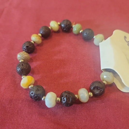 Jasper and Lava Bracelet