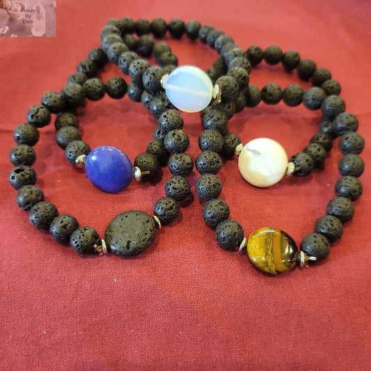 Lava and Gem Bracelet