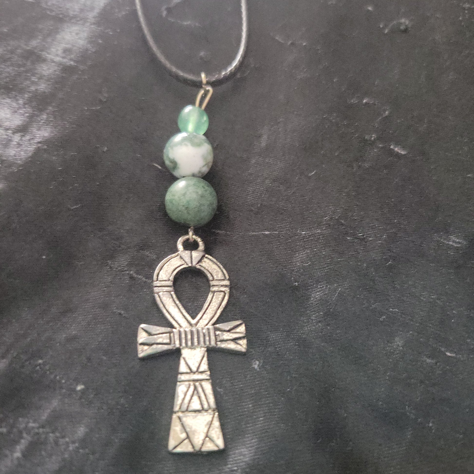 Ankh with Jasper Necklace - Beauty by Dani