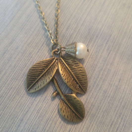 Pearl Leaf Necklace