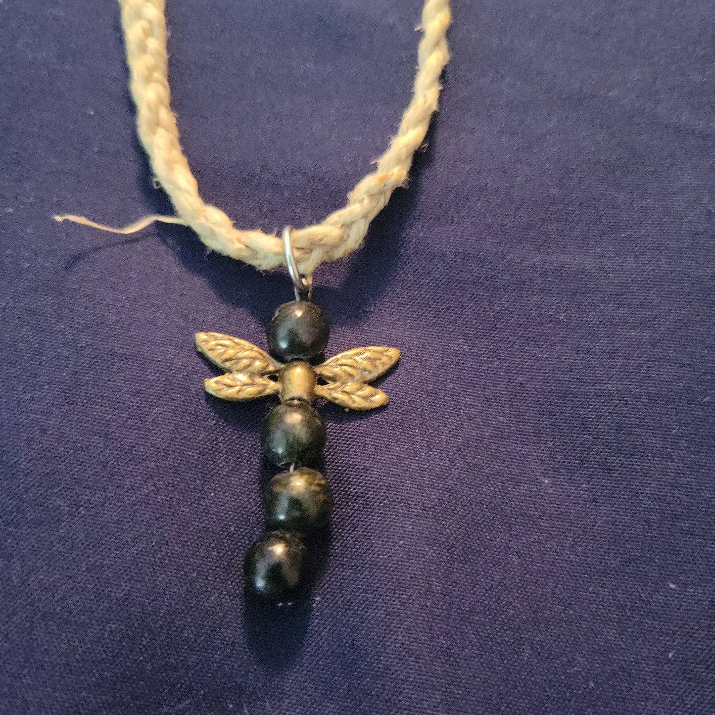 Jasper Dragonfly Necklace (0253) - Beauty by Dani