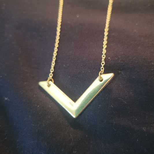 Stainless Chevron Necklace - Beauty by Dani