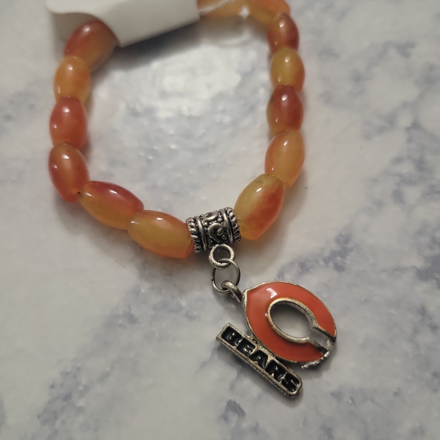 Jade Bracelet (chicago bears) - Beauty by Dani