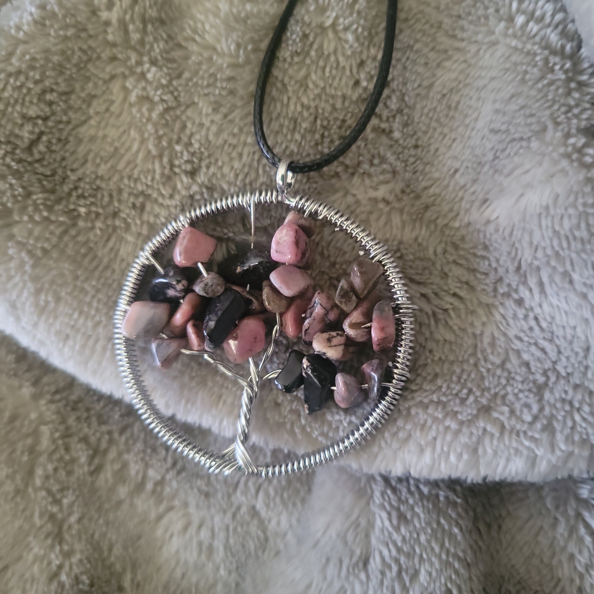 Rhodonite Tree Necklace - Beauty by Dani