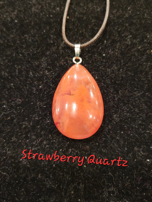 Strawberry Quartz Necklace (0914) - Beauty by Dani