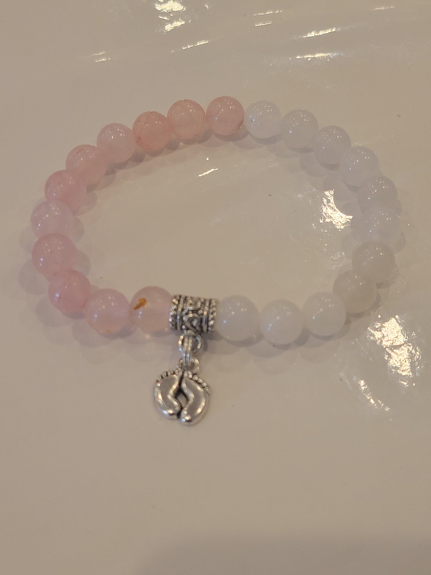 Rose Quartz and Moonstone Bracelet - Beauty by Dani