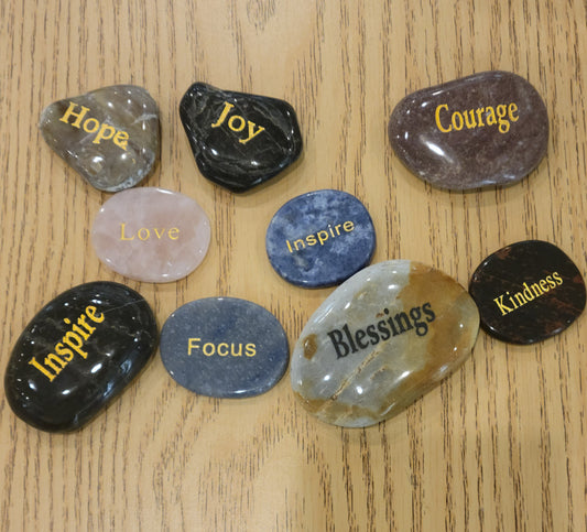 4 for $10 Assorted Inspirational Palm Stones