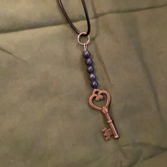 Lapis Key Necklace - Beauty by Dani