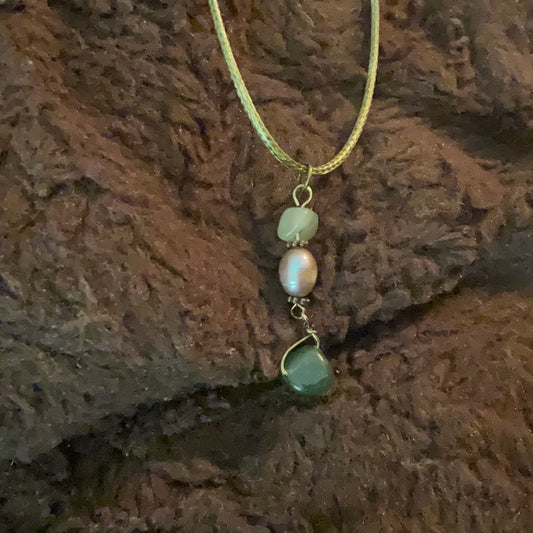 Aventurine Necklace (0165) - Beauty by Dani