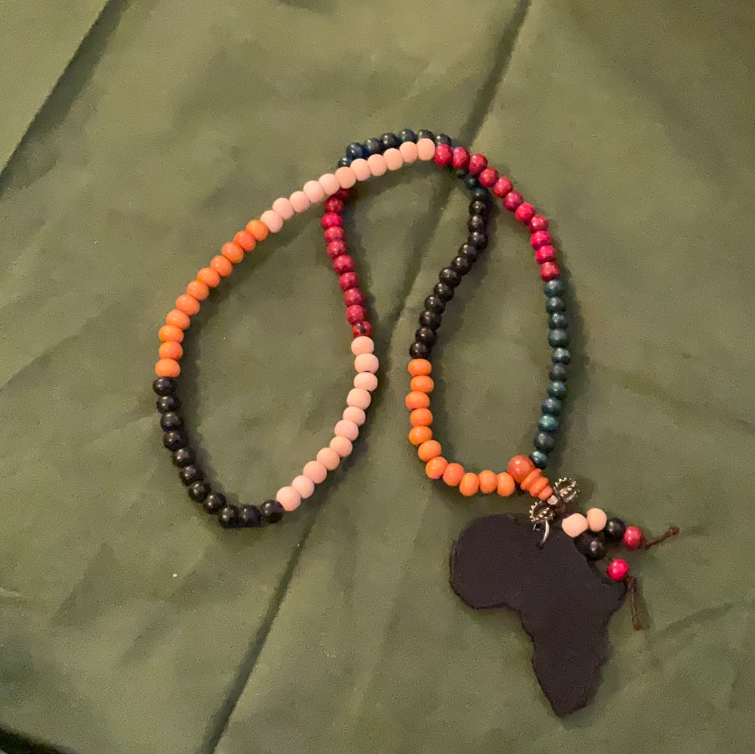 Wood Africa Necklace - Beauty by Dani